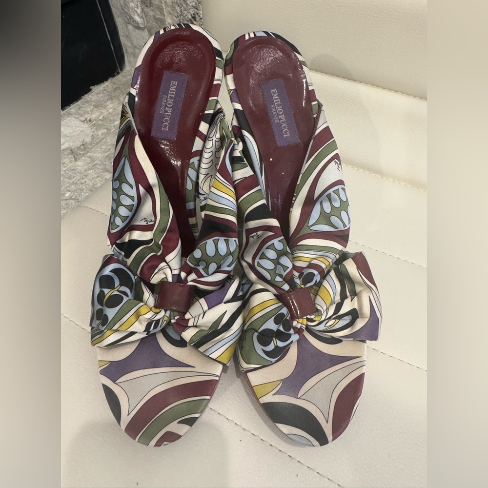 Emilio Pucci satin sandals